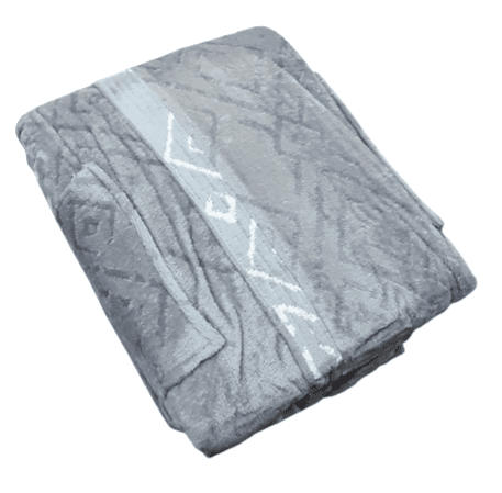 Albornoz terciopelo gris capucha L - 2