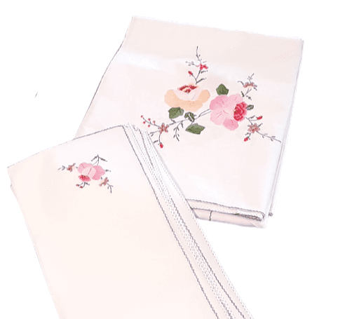 Mantelería flores 155 x 255 + 12 - 4