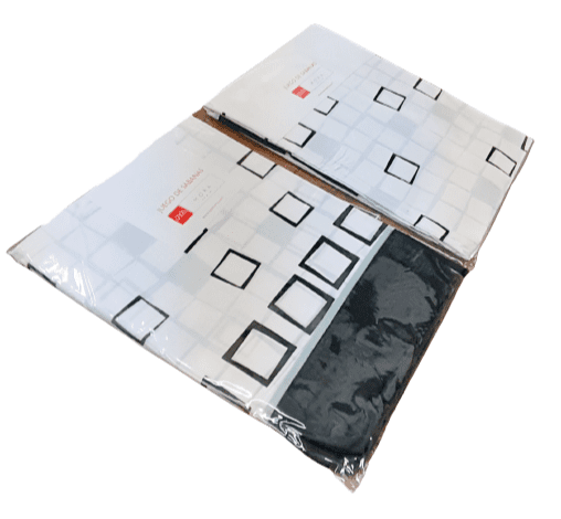 Juego sábanas cuadrados negros. Cama: 135 - 1