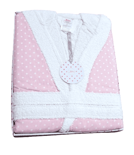 Albornoz rosa lunares. Tallas: 10-12 - 1