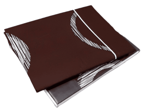 Juego de sábanas marrón 180 hilos. Cama 135 - 1