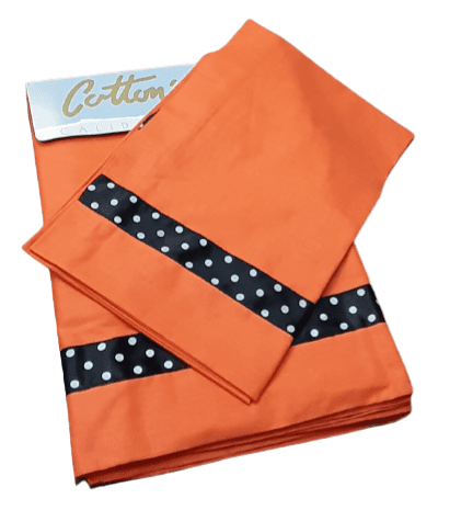 Juego de sábanas lunares naranja. Cama 90