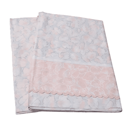 Juego de sábanas hojas rosadas. Cama 90 - 2