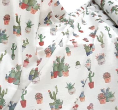 Tela visillo translúcido cactus verde 300 - 3