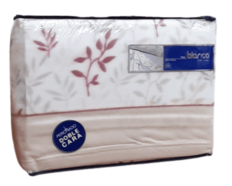 Juego de sábanas térmicas hojas beige. Cama 150