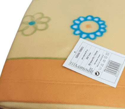 Juego de sábanas térmicas flores amarillo.  Cama 90 - 1