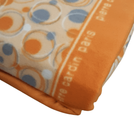 Juego de sábanas naranjas círculos.  Cama 90 - 1