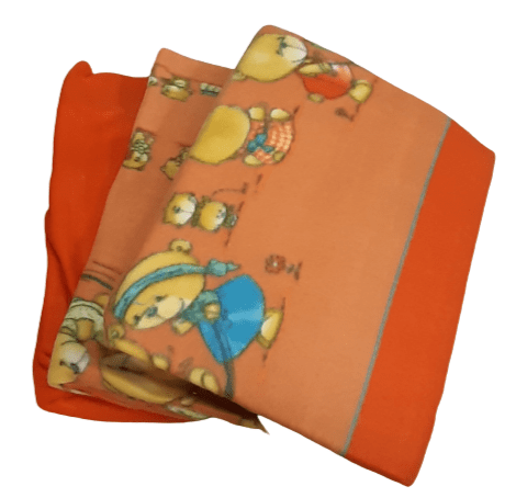 Juego de sábanas naranjas niños. Cama 90