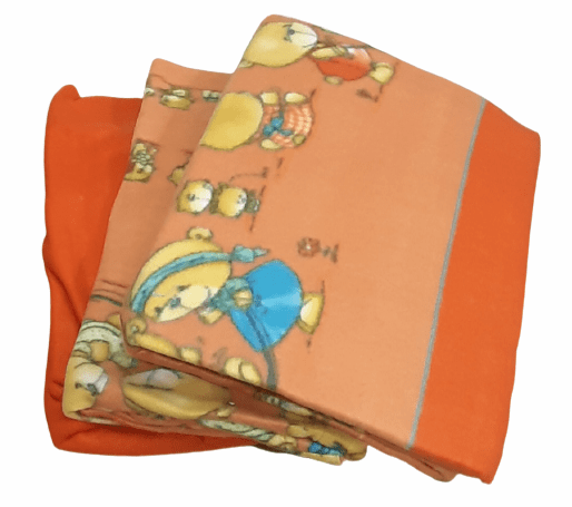 Juego de sábanas naranjas niños. Cama 90 - 2