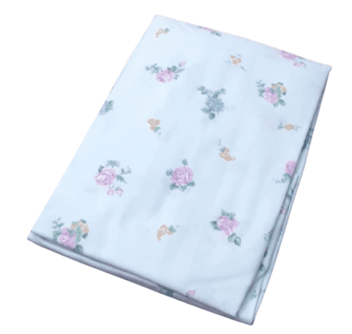 Juego de sábanas de franela flores rosa. Cama 80 - 2