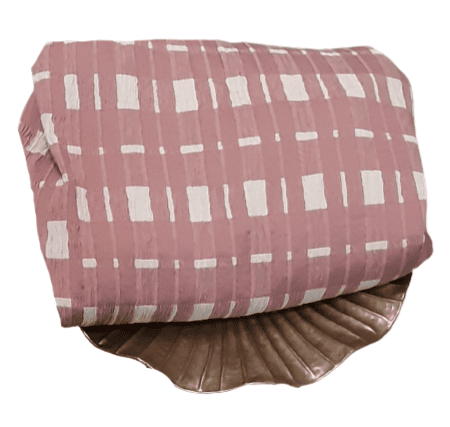 Funda de sillón cuadros beige y rosa. 1 plaza - 2