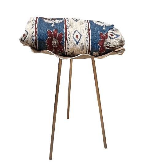 Funda de sillón rayas azul beige. 1 plaza