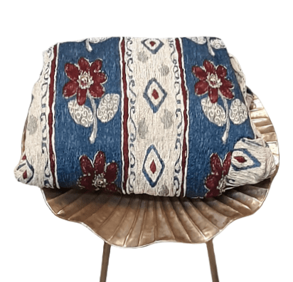 Funda de sillón rayas azul beige. 1 plaza - 3