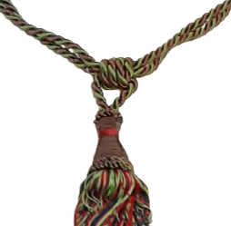 Abradera de seda en verde y granate - 1