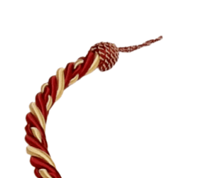 Cordón abrazadera granate y oro - 1