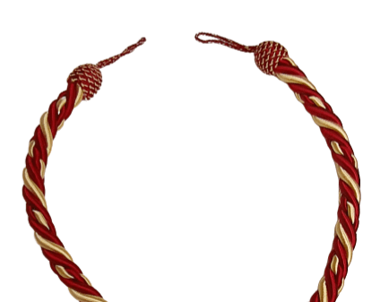 Cordón abrazadera granate y oro - 2