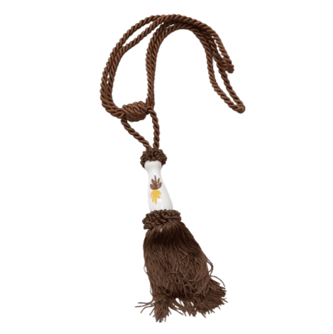 Abrazadera cordón marrón oscuro