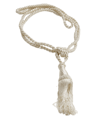 2 Abrazaderas cordón seda amarillo pastel - 1