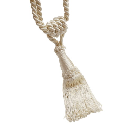 2 Abrazaderas cordón seda amarillo pastel - 2