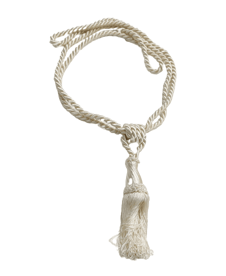 2 Abrazaderas cordón seda amarillo pastel - 3