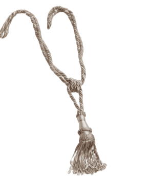 Abrazadera cordón seda beige topo - 1