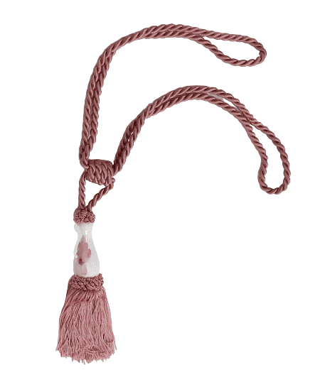 Abrazadera cerámica rosa malva