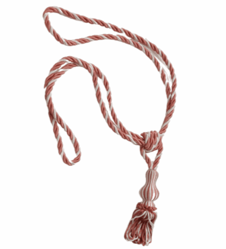 Abrazadera cordón rosa pera