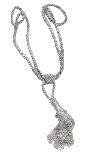 Abrazadera cordón gris plata