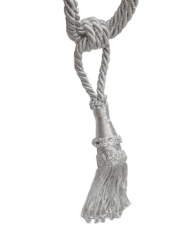 Abrazadera cordón gris plata - 2