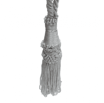 Abrazadera cordón gris plata - 4