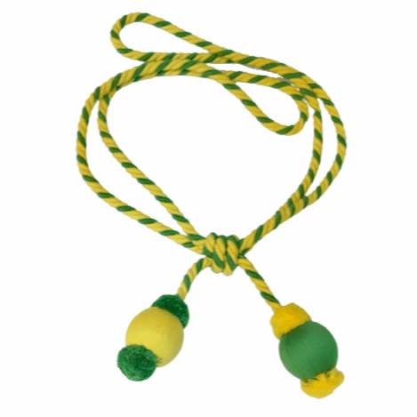 Abrazaderas de cortinas amarillo vivo y verde - 1