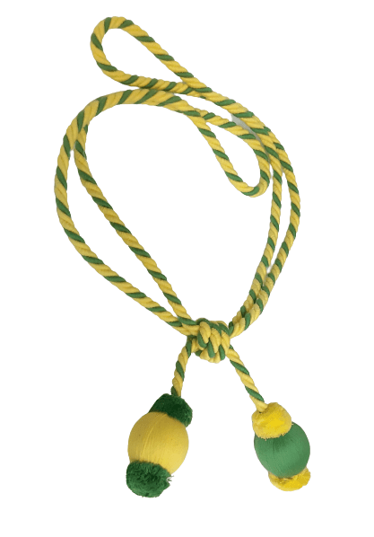 Abrazaderas de cortinas amarillo vivo y verde - 3