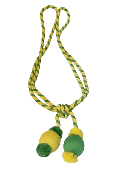 Abrazaderas de cortinas amarillo vivo y verde - 4