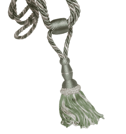 Abrazadera verde y cruda de cortinas - 1