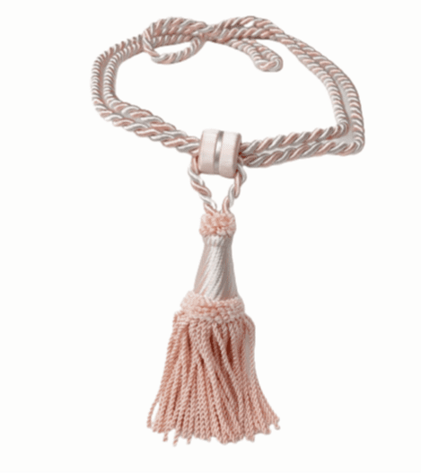 Abrazadera para cortinas seda rosa - 1