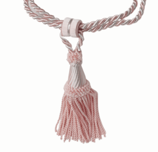 Abrazadera para cortinas seda rosa - 2