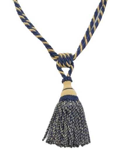 Abrazadera de cortinas borla azul beige