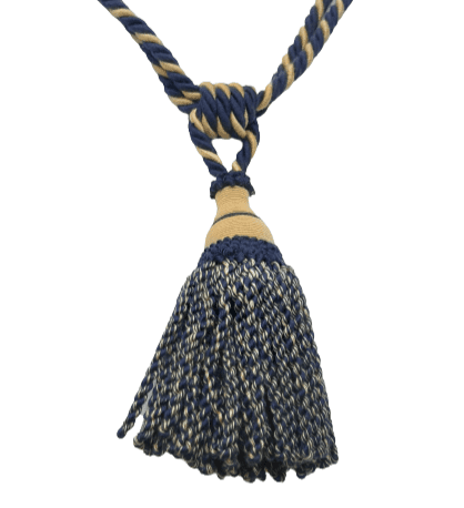 Abrazadera de cortinas borla azul beige - 1