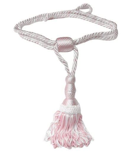 Abrazaderas de cortinas en rosa y blanco - 1