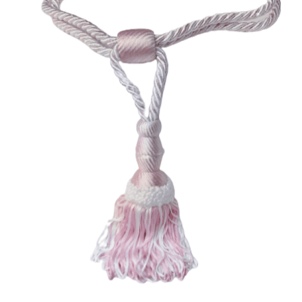 Abrazaderas de cortinas en rosa y blanco - 2