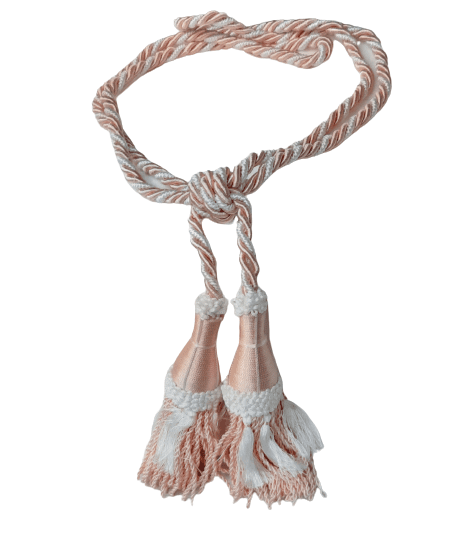 Abrazadera de cortinas salmón con 2 borlas - 1