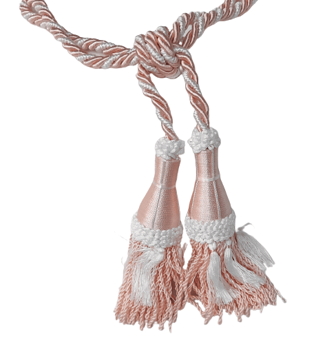 Abrazadera de cortinas salmón con 2 borlas - 2