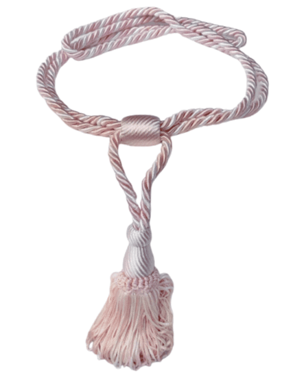 Abrazadera para cortinas blanco y rosa - 2