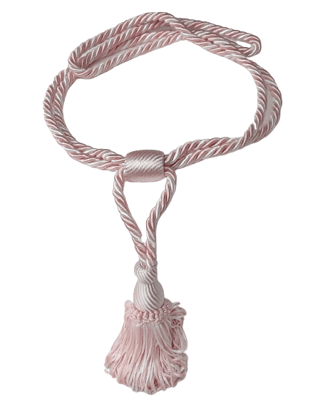 Abrazadera para cortinas blanco y rosa - 3