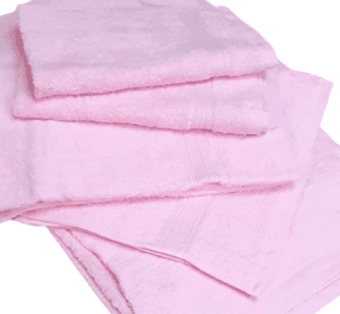 Juego de toallas de 5 piezas Rosa: 1 de baño, 2 de lavabo y 2 de tocador - 1