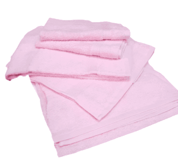 Juego de toallas de 5 piezas Rosa: 1 de baño, 2 de lavabo y 2 de tocador - 3