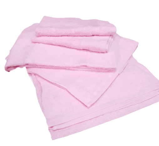 Juego de toallas de 5 piezas Rosa: 1 de baño, 2 de lavabo y 2 de tocador - 3