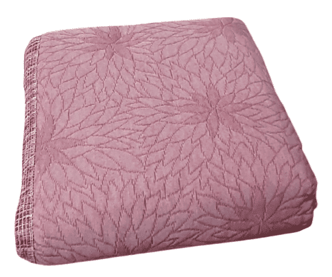 Colcha piqué rosa. 230 x 260 cm.