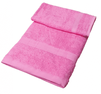 Juego de toallas finas rosa. Ducha + lavabo + tocador