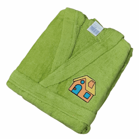 Albornoz infantil terciopelo verde. Tallas: 6 y 8 sños - 1